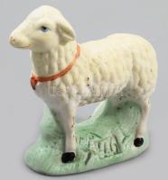 Számozott porcelán bárány, 8x7 cm