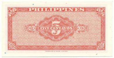 Fülöp-Szigetek DN(1953) 5c "TG 844725", (Waterlow &amp; Sons) T:AU
Philippines ND(195...