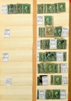 USA előrendező Mi 207-310 bélyegekből, típusok szerint feldolgozva, kevés használatlannal, 10 lapos, A/4-es, házi készítésű berakóban (Mi EUR 665.-)