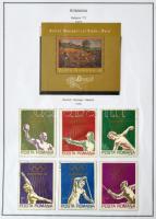 Románia 1971-1979 Gyűjtemény sorokkal, blokkokkal, rendezett, jó minőségű anyag, előnyomott lapokon, gyűrűs borítóval (Mi EUR 411.-)
