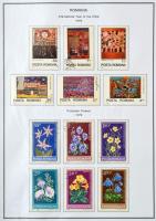 Románia 1971-1979 Gyűjtemény sorokkal, blokkokkal, rendezett, jó minőségű anyag, előnyomott lapokon,...