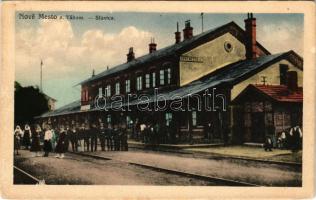 Vágújhely, Neustadt an der Waag, Nové Mesto nad Váhom; Stanica / vasútállomás / railway station