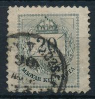 1881 Színesszámú 20kr 11 1/2 fogazással, szélesre fogazva (25 x 26 mm)