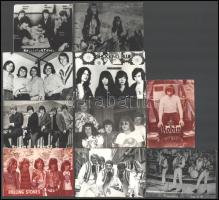 Vegyes, zenekarokat ábrázoló fotó tétel, 20 db, 6,5×9,5 és 13×18 cm