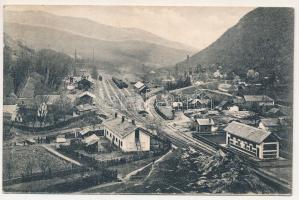 1935 Tiszolc, Tisovec; Nádrazie. Fr. Hortensky / vasútállomás, vonat / railway station, train (fa)