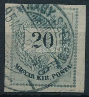 1881 Színesszámú vágott 20kr I. típus