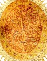 Kézzel készült ovális szőnyeg, cca 130x100 cm