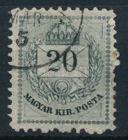 1881 Színesszámú 20kr 11 1/2 fogazással I. típus rácshálós papíron