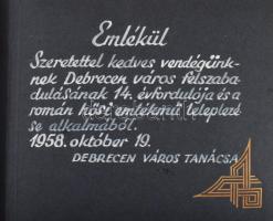 1958 Debrecen város felszabadulásának 14. évfordulója és a román hősi emlékmű leleplezésée alkalmábó...