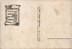 1923 Petőfi Centenárium: Szeptember végén. A Petőfi Társaság kiadványa/ Hungarian folklore art postc...