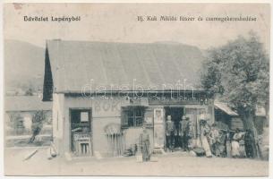 Lupény, Lupeni; Ifj. Kuk Miklós üzlete / shop (r)