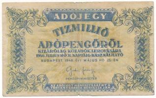 1946. 10.000.000AP vastagabb fehér papíron T:VG Adamo P54