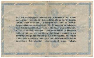 1946. 10.000.000AP vastagabb fehér papíron T:VG
Adamo P54