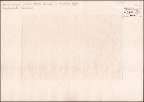 Imre István (1918-1983): Naplemente. Rézkarc, papír, jelzett.Hátoldalán Rézkarcoló Alkotóművészek Kö...