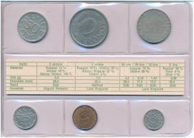 Svédország 1976. 5ö - 5K (6xklf) forgalmi sor fólia tokban T:UNC patina
Sweden 1976. 5 Öre - 5 Kron...