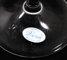 Vera Exclusive ólomkristály pezsgőspohár pár, Swarovski kövekkel díszítve, jelzett, hibátlan, díszdo...