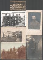 cca 1910-1945 Vegyes katonai fotó tétel, 6 db, 5,5×9 és 9×14 cm közötti méretekben