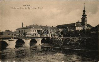 Brno, Brünn; Kloster und Kirche der Barmherzigen Brüder / monastery and church, bridge, tram. Ascher &amp; Redlich (EK)