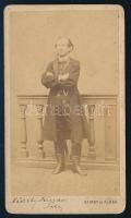 cca 1865 Úriember portréja, keményhátú fotó Szinay és Társa miskolci műterméből, 10,5×6,5 cm