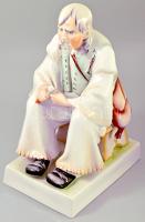 Zsolnay szalonnázó paraszt. Jelzett, hibátlan, m: 33 cm