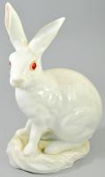 Herendi nagyméretű nyúl figura. Jelzett, kézzel festett, hibátlan, m: 30 cm