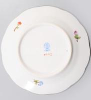 Herendi Viktória mintás süteménykínáló szett, tálca 28x25 cm, és 6 darab tálka d: 12,5 cm. Jelzett, ...