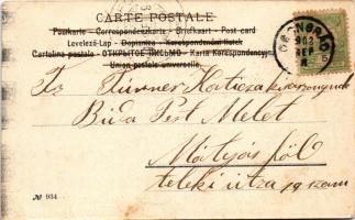 1902 Talpra magyar, hí a haza! Petőfi Sándor a Nemzeti Múzeum lépcsőjén. Hazafias propaganda lap. Se...