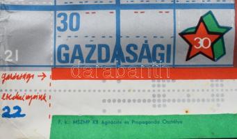Kulinyi István (1945- ): 30 év, gazdasági eredményeink, 1974. Szocmodern-absztrakt-neoavantgárd prop...