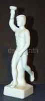 Olimpiai lángot vivő sportolót megörökítő porcelán szobor 25cm-es magassággal és szép állapotban, sorszámmal ellátva