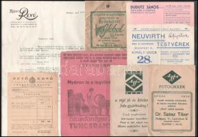 26 db vegyes reklámnyomtatvány (Minerva zseblámpa, Global molyirtó, Agfa, stb.)