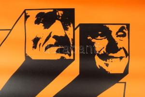 Sós László - Kemény Éva (So-Ky): ,,Mi hoztuk az időt" kiállítás, 1972 nagyméretű plakát, papír,...