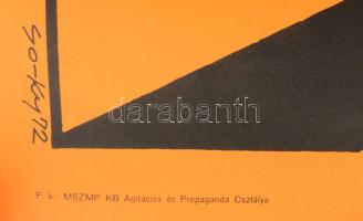 Sós László - Kemény Éva (So-Ky): ,,Mi hoztuk az időt" kiállítás, 1972 nagyméretű plakát, papír,...