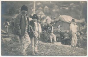 1917 Sepsiszentgyörgy, Sfantu Gheorghe; német katonák, erdélyi folklór / WWI German military, soldiers, Transylvanian folklore. photo (EK)