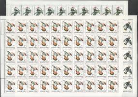 1985 Madarak XI. ívsor, 1 db 4Ft bélyeg hiányzik az egyik ívből