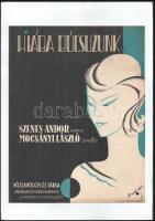 3 db kotta, az egyik art deco borítóval: Hiába búcsúzunk, Ne küldjön ibolyát..., Minek a könny, mit ér a szó...