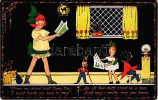 'Come my dears, said Topsy Ting...' Children art postcard. Raphael Tuck &amp; Sons Oilette "Happy Land" Series IV. No. 3481. s: Phyllis Cooper (EK)