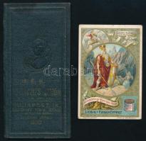 1 db Liebig litho gyűjtőkártya + Markovits Simon divatüzlet Bp. IX. használt notesz