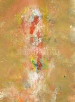 Rubint Ávrahám Péter (1958-): Színes kép (olvashatatlan címmel), 2000. Vegyes technika, papír, jelze...