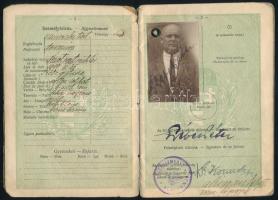 1925 Bp., Magyar Királyság által kiállított fényképes útlevél, javított