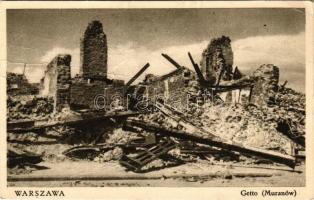 Warszawa, Warschau, Warsaw, Varsó; Getto (Muranów) / Warsaw Ghetto, ruins after the uprising. Fot. J. Buthak i Syn (fa)
