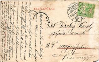 1912 Orsova, látkép. W.L. Bp. 196. 1912-15. / Ansicht / general view (b)