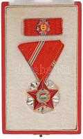 1966. "Szocialista Hazáért Érdemrend" műgyantás, ezüstözött bronz kitüntetés mellszalaggal, szalagsávval, miniatűrrel, eredeti dísztokban T:AU NMK: 711.