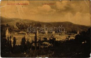 1912 Abrudbánya, Abrud; a város látképe, szénaboglyák. W.L. 3229. / general view, haystacks (b)