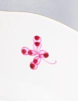 Herendi Waldstein purpur mintás falióra, jelzett, hibátlan, d: 28 cm