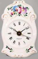 Kézzel festett porcelán falióra, 15x9,5 cm