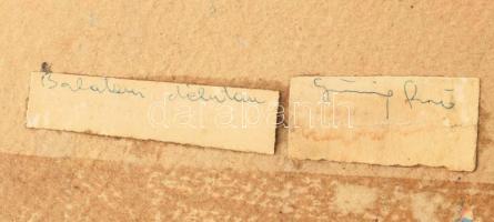 Görög Rezső (1930- ?): Balatoni délután (vitorlások) Kikötő. Rézkarc, papír. Jelzett a hátoldalán. K...