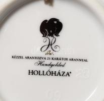 6 darab porcelán tál, közte Zsolnay tálak és Hollóházi Szász Endre tálka, jelzett, 1-1 kopással, d: ...