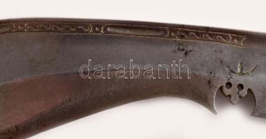 Kukri. Díszes markolattal, h: 37 cm
