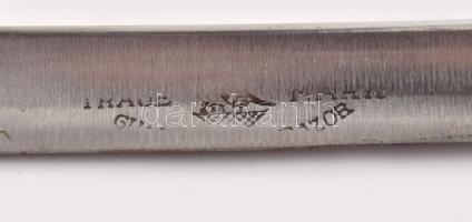 S. Pearson &amp; Co. Sheffield borotva, sérült tokban, h: 24 cm