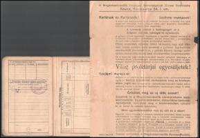 1939 M. kir. honvéd műszaki szertár parancsnokság által kiállított igazolványi lap